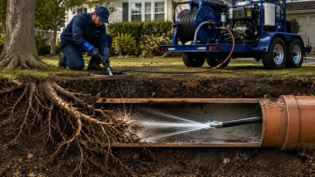 Tree Root Removal with Hydro Jetting in Grover Beach